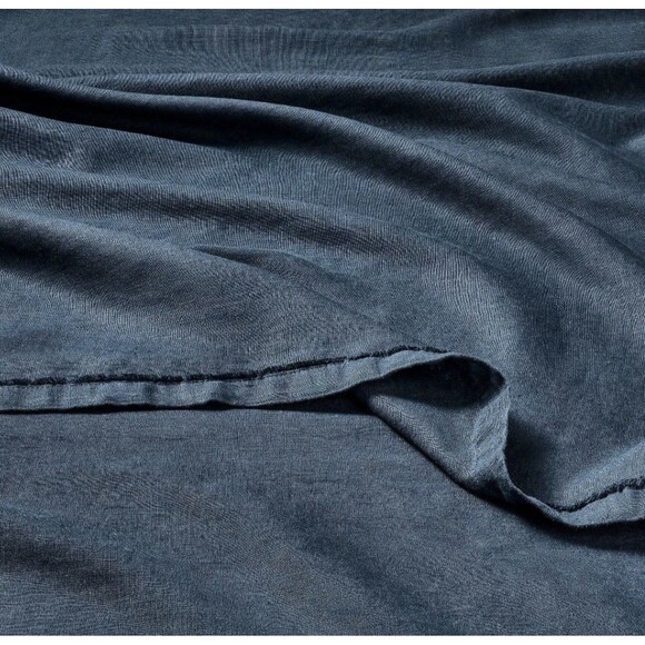 King 100% Linen Sheet Set Dark Mineral Blue - Casaluna NEW - Picture 2 of 8